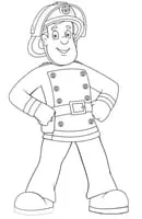 Brandweerman Sam kleurplaat 25